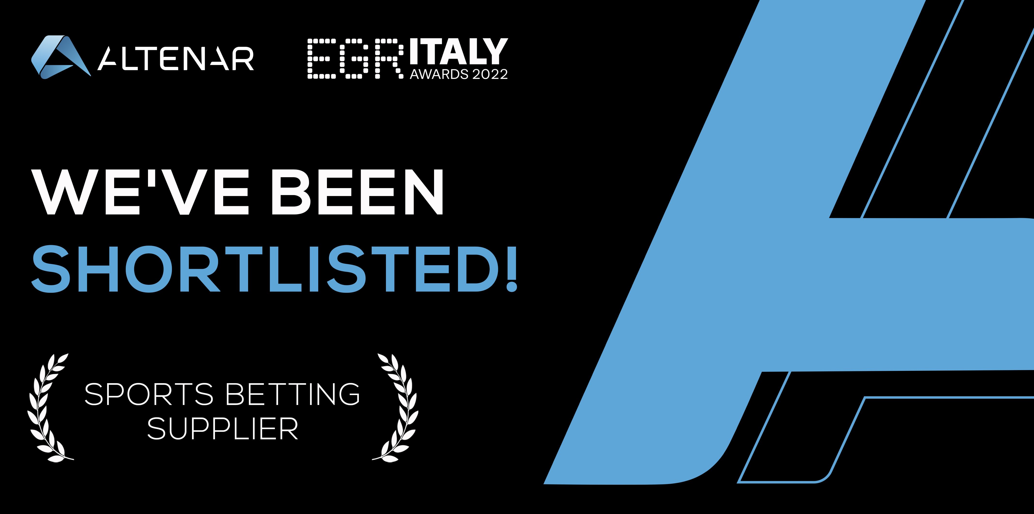 We’ve Been Nominated For Sports Betting Supplier At EGR Italy! 
