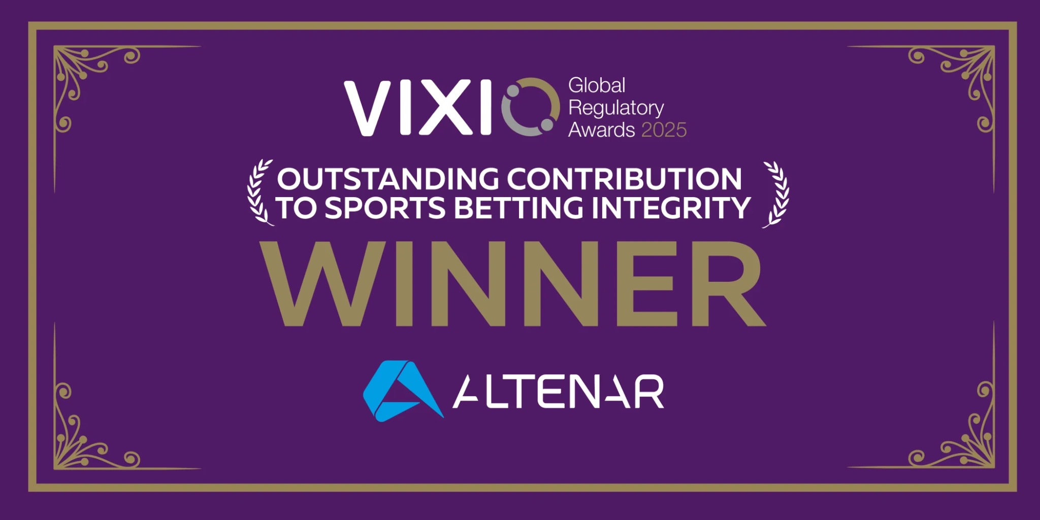 Altenar gewinnt Auszeichnung für „Herausragenden Beitrag zur Integrität von Sportwetten“