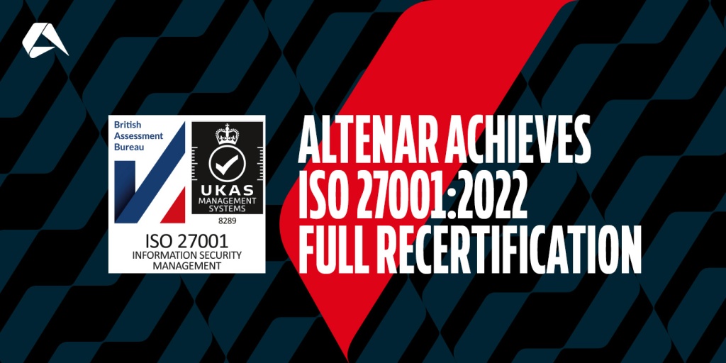 Altenar Achieves ISO 27001:2022 Full Recertification